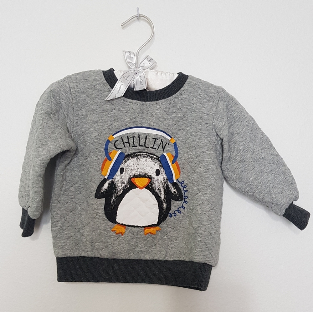 HP! Chillin' Penguin Diamond Stitched Sweater
